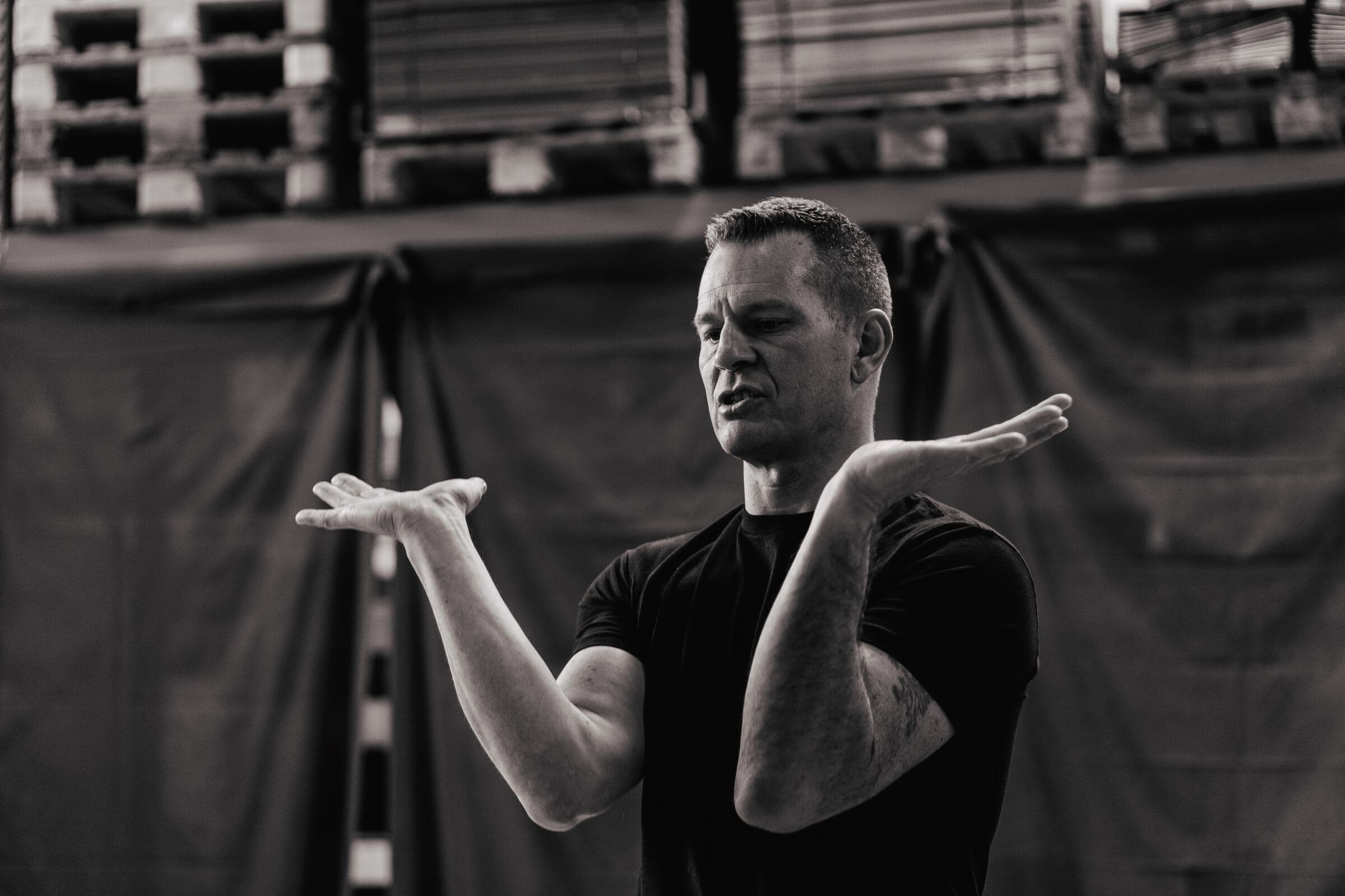 Kenneth Bolyard explaining a training concept