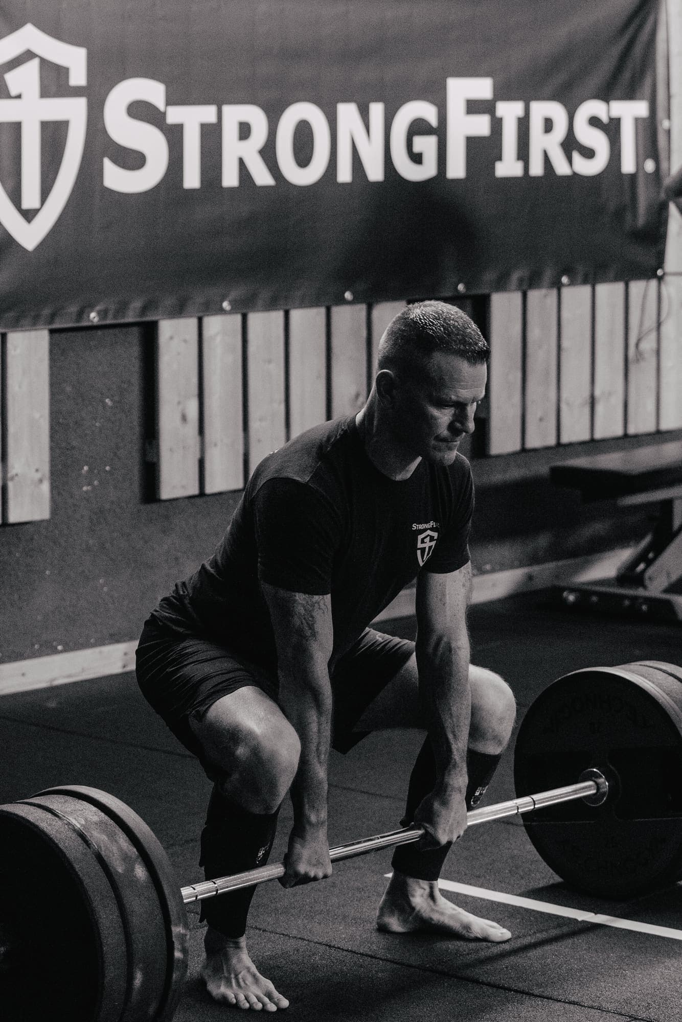 Kenneth Bolyard deadlifting at a StrongFirst event